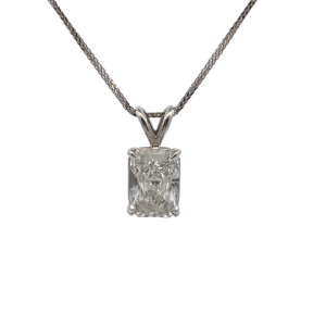3 Carat Lab Grown Radiant Cut Diamond Necklace