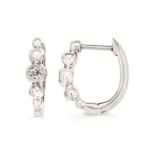 Silver Diamond Earrings