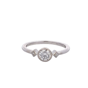 Bezel Set Lab Grown Diamond Engagement Ring