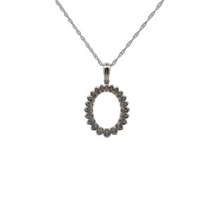 Diamond Open Oval Necklace
